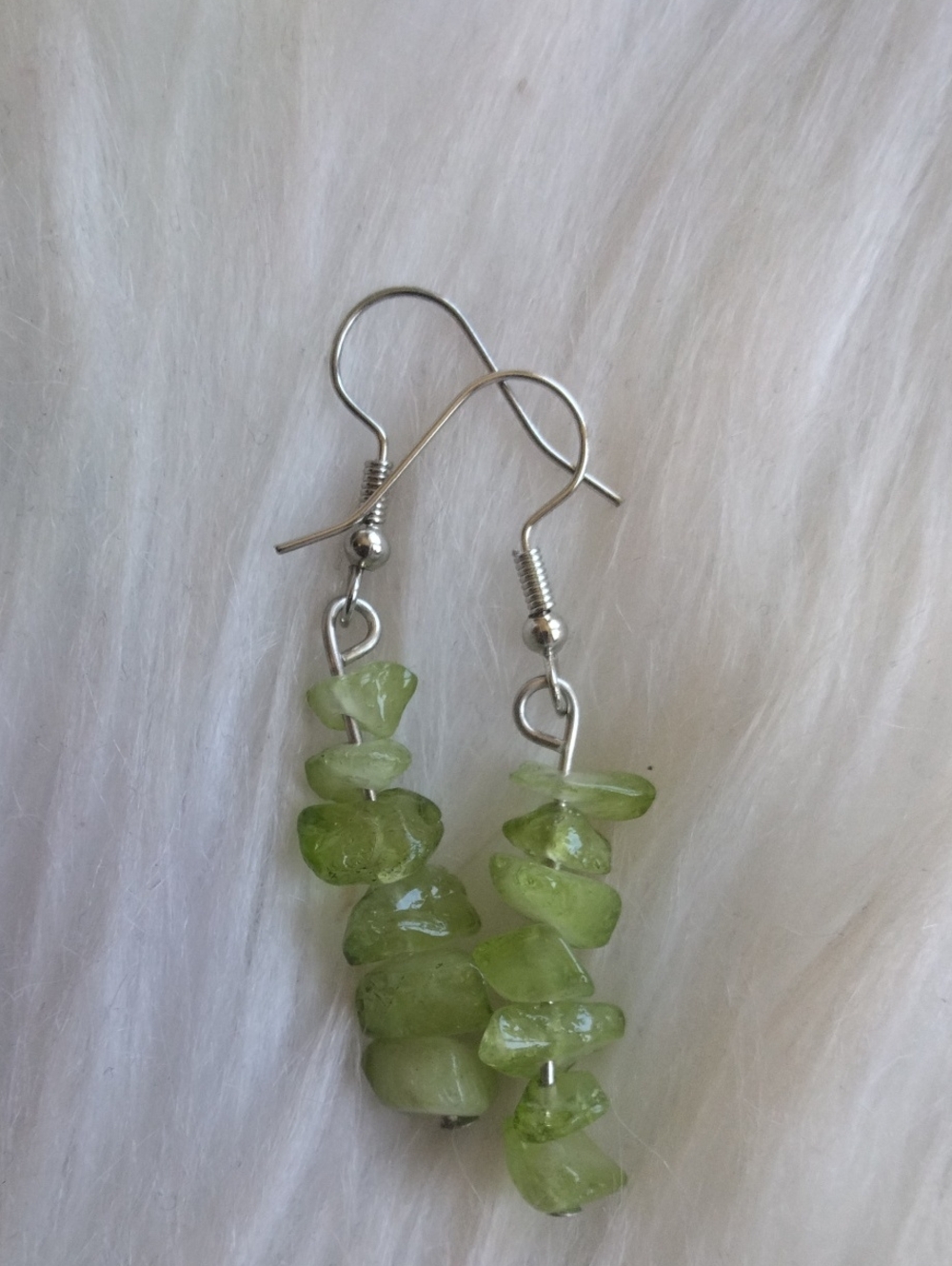 Green Quartz Dangle Earrings